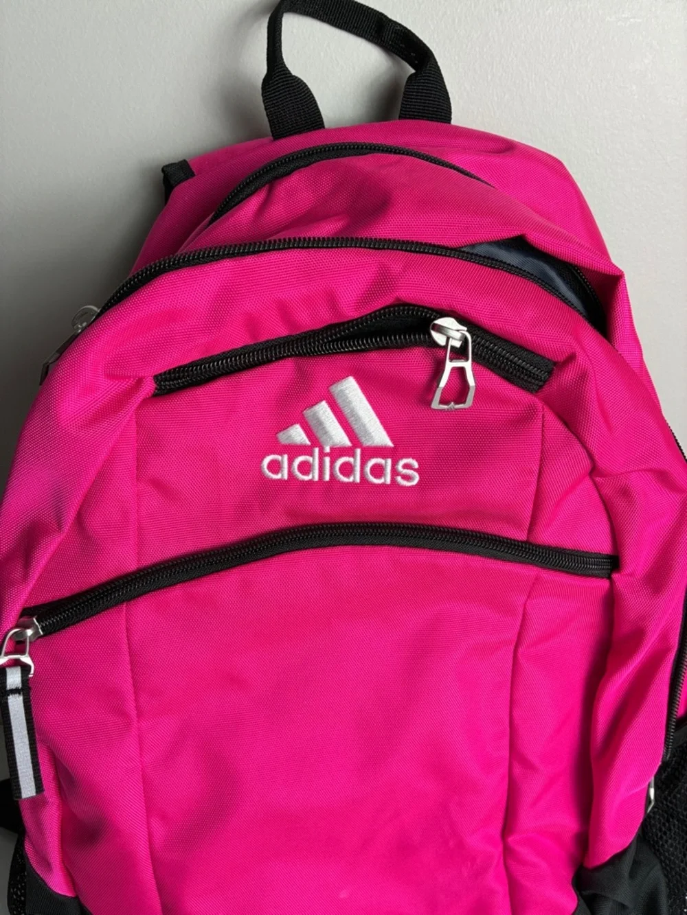Adidas Pink Backpack Athletic Gym Bag Large Barbie Pink NWOT - Picture 2 of 7